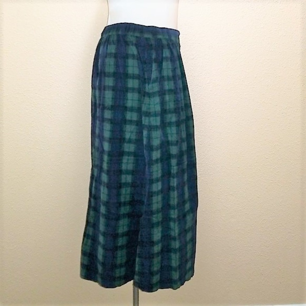 *SALE* VINTAGE Blue Green Skirt with Pockets - Picture 2 of 4